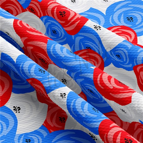 Patriotic 4th of July PT40 Liverpool Bullet Textured Stretch Solid Strip Thick Knit Jersey Fabric