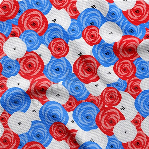Patriotic 4th of July PT40 Liverpool Bullet Textured Stretch Solid Strip Thick Knit Jersey Fabric