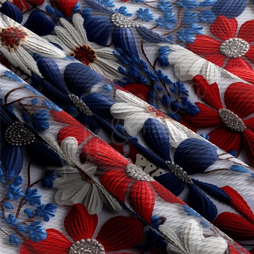 Embroidery Printed Liverpool Fabric AA1787 & Get a Free $89.99 Embroidery Bundle