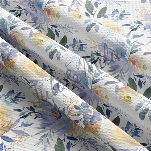 Printed Floral Liverpool Fabric Bow Floral (F21) & Get a Free $89.99 Embroidery Bundle