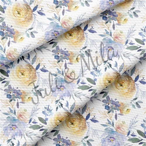 Printed Floral Liverpool Fabric Bow Floral (F21) & Get a Free $89.99 Embroidery Bundle