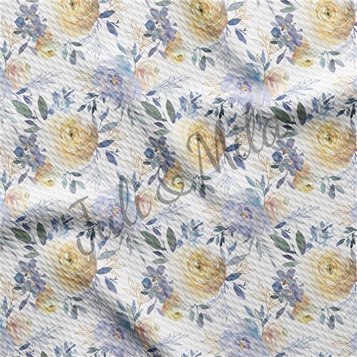 Printed Floral Liverpool Fabric Bow Floral (F21) & Get a Free $89.99 Embroidery Bundle