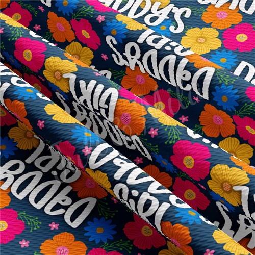 Daddy's Girl Printed Liverpool 4 Way Fabric AA1151 & Get a Free $89.99 Embroidery Bundle