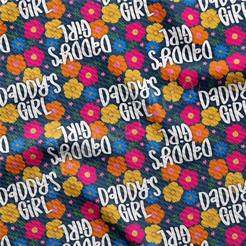 Daddy's Girl Printed Liverpool 4 Way Fabric AA1151 & Get a Free $89.99 Embroidery Bundle