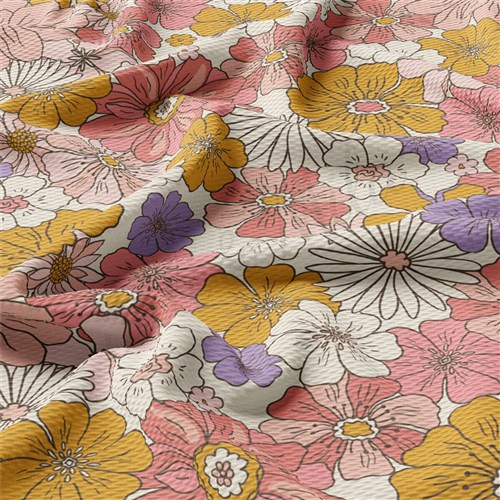 Floral Printed Liverpool Fabric AA2196 & Get a Free $89.99 Embroidery Bundle