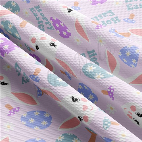 Easter East102 TBP101 Liverpool Bullet Textured Stretch Solid Strip Thick Knit Jersey Fabric