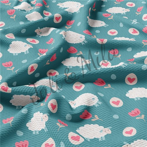 Easter Printed Liverpool Fabric Egg Bunny Pastel(E16) & Get a Free $89.99 Embroidery Bundle