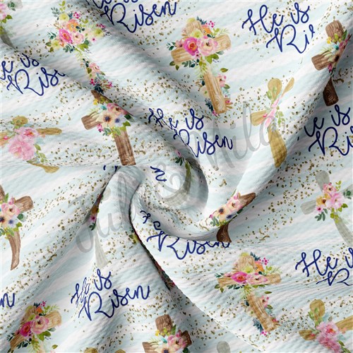 Easter Liverpool Fabric Easter75 He is Risen TBP102 & Get a Free $89.99 Embroidery Bundle