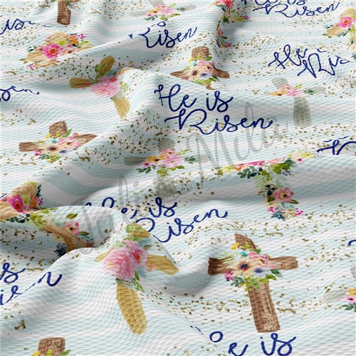 Easter Liverpool Fabric Easter75 He is Risen TBP102 & Get a Free $89.99 Embroidery Bundle