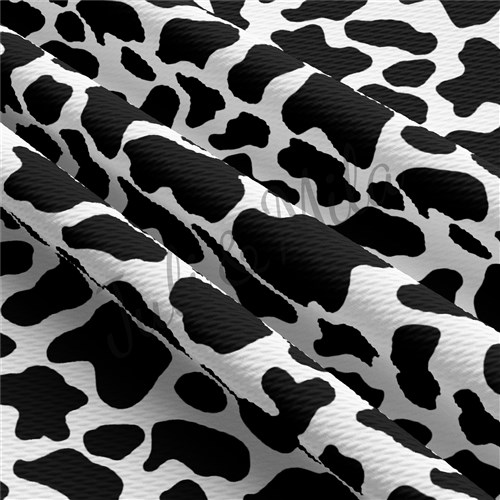 Cow Print Printed Liverpool Fabric (spot) & Get a Free $89.99 Embroidery Bundle