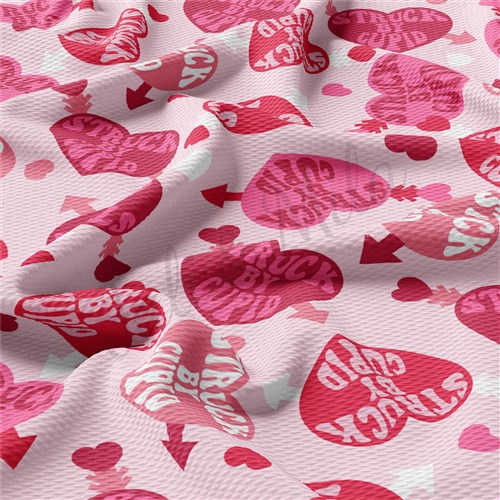Valentine's Day Liverpool Bullet Textured Stretch Solid Strip Thick Knit Jersey Fabric