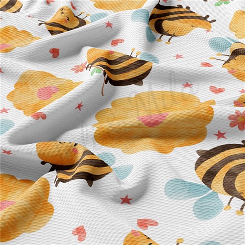 Bees Printed Liverpool AA1638 & Get a Free $89.99 Embroidery Bundle