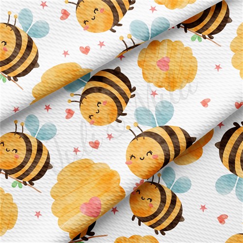 Bees Printed Liverpool AA1638 & Get a Free $89.99 Embroidery Bundle