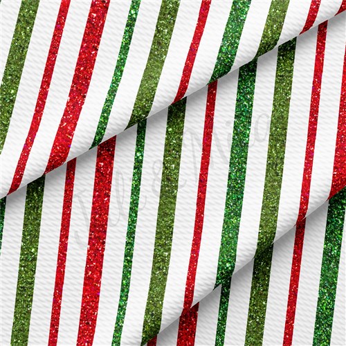 Christmas Printed Liverpool Bullet Textured Stretch Solid Strip Thick Knit Jersey Fabric