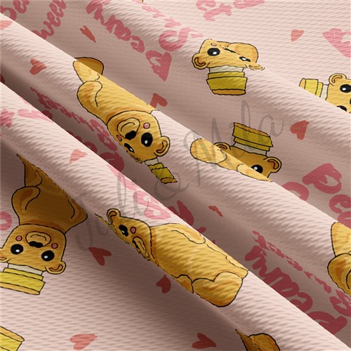 Valentine's Day bearysweet Liverpool Bullet Textured Stretch Solid Strip Thick Knit Jersey Fabric