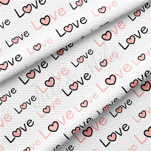 Valentine's Day Printed Liverpool Bullet Textured Stretch Solid Strip Thick Knit Jersey Fabric