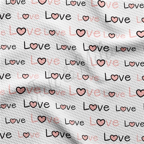 Valentine's Day Printed Liverpool Bullet Textured Stretch Solid Strip Thick Knit Jersey Fabric