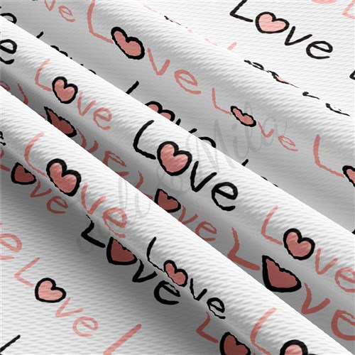 Valentine's Day Printed Liverpool Bullet Textured Stretch Solid Strip Thick Knit Jersey Fabric