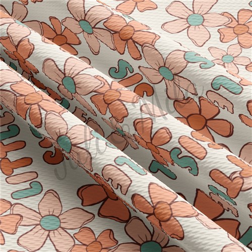 Little Sis Printed Liverpool Bullet Textured Stretch Solid Strip Thick Knit Jersey Fabric