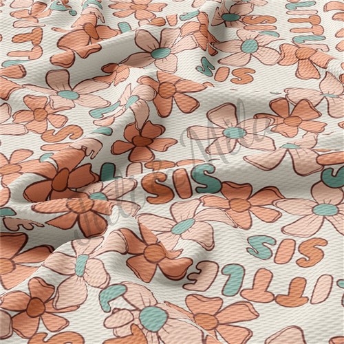 Little Sis Printed Liverpool Bullet Textured Stretch Solid Strip Thick Knit Jersey Fabric