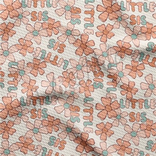Little Sis Printed Liverpool Bullet Textured Stretch Solid Strip Thick Knit Jersey Fabric