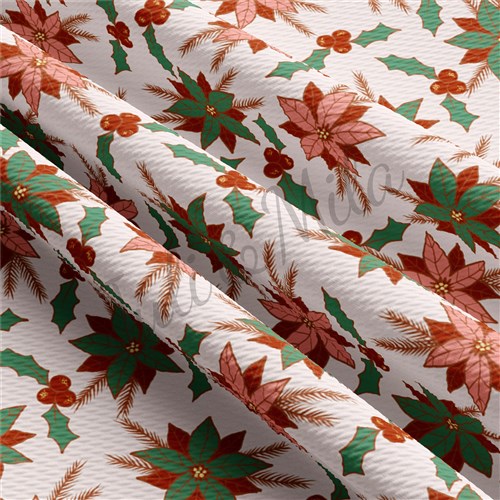 Christmas Liverpool Bullet Textured Stretch Solid Strip Thick Knit Jersey Fabric