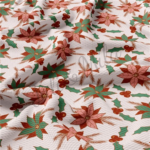 Christmas Liverpool Bullet Textured Stretch Solid Strip Thick Knit Jersey Fabric