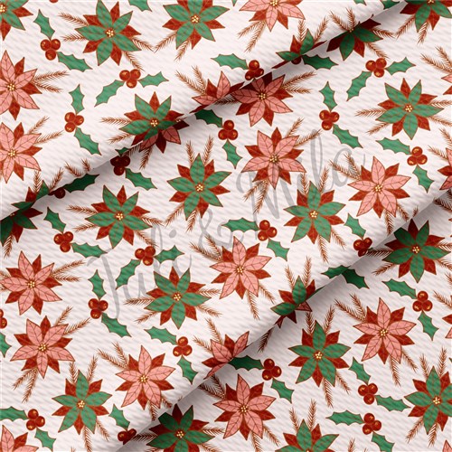 Christmas Liverpool Bullet Textured Stretch Solid Strip Thick Knit Jersey Fabric