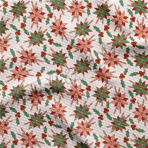Christmas Liverpool Bullet Textured Stretch Solid Strip Thick Knit Jersey Fabric