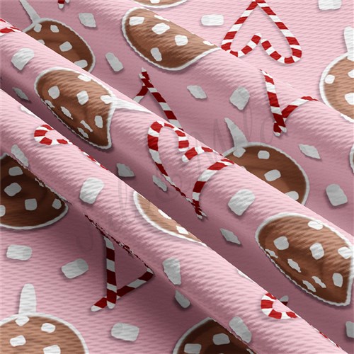 Christmas Printed Liverpool Bullet Textured Stretch Solid Strip Thick Knit Jersey Fabric
