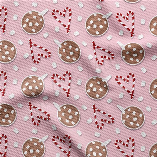 Christmas Printed Liverpool Bullet Textured Stretch Solid Strip Thick Knit Jersey Fabric