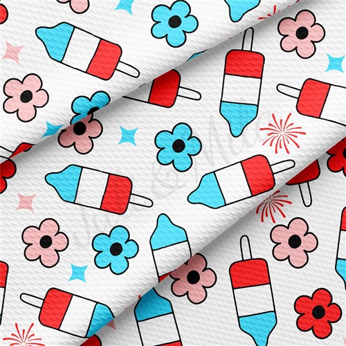 4th of July Patriotic Printed Liverpool Fabric AA1802 & Get a Free $89.99 Embroidery Bundle