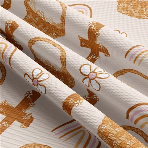 Easter Liverpool Bullet Textured Stretch Solid Strip Thick Knit Jersey Fabric