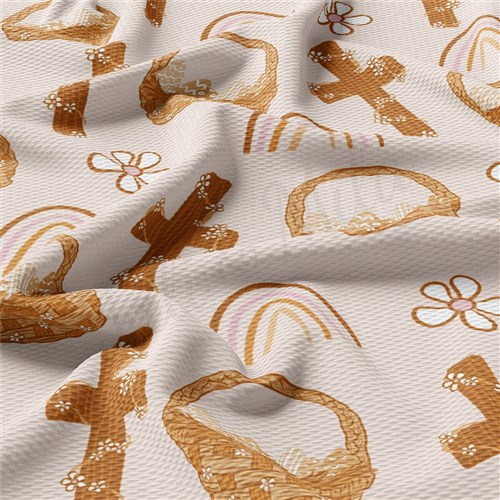 Easter Liverpool Bullet Textured Stretch Solid Strip Thick Knit Jersey Fabric