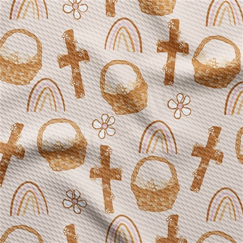 Easter Liverpool Bullet Textured Stretch Solid Strip Thick Knit Jersey Fabric