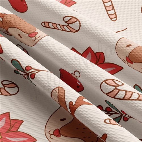 Christmas Christmas Liverpool Bullet Textured Stretch Solid Strip Thick Knit Jersey Fabric