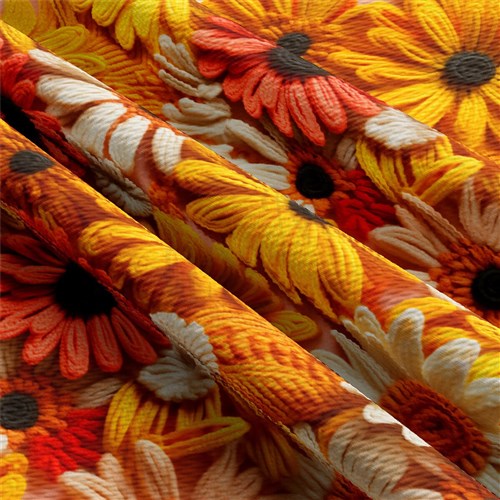 Fall Floral Pumpkin Fabric AA1924 flowers Embroidery & Get a Free $89.99 Embroidery Bundle