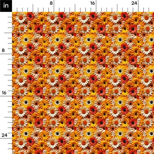 Fall Floral Pumpkin Fabric AA1924 flowers Embroidery & Get a Free $89.99 Embroidery Bundle
