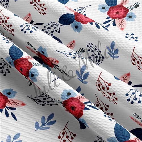 Patriotic 4th of July Printed Liverpool USA Flag (PT & Get a Free $89.99 Embroidery Bundle