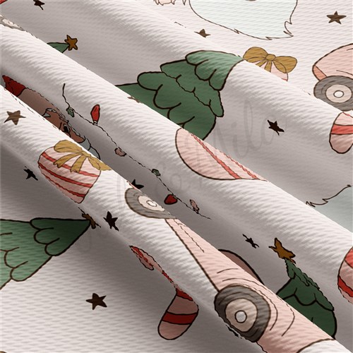 Christmas Printed Liverpool Bullet Textured Stretch Solid Strip Thick Knit Jersey Fabric