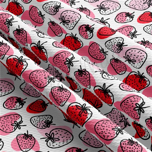 Strawberry Liverpool Bullet Textured Stretch Solid Strip Thick Knit Jersey Fabric