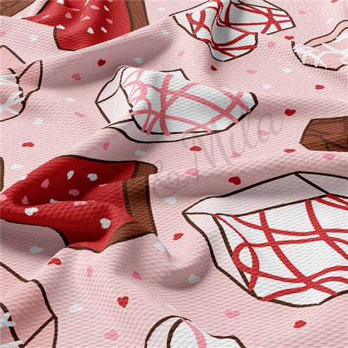Valentine's Day Liverpool Bullet Textured Stretch Solid Strip Thick Knit Jersey Fabric