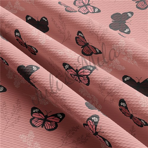 Printed Liverpool Fabric (Butterflies2) & Get a Free $89.99 Embroidery Bundle