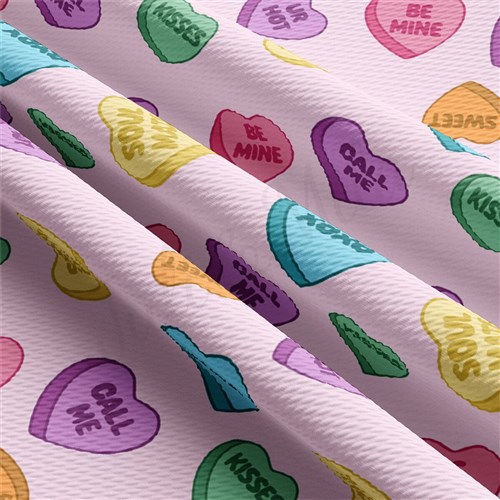 Valentine's Day Hearts Liverpool Bullet Textured Stretch Solid Strip Thick Knit Jersey Fabric