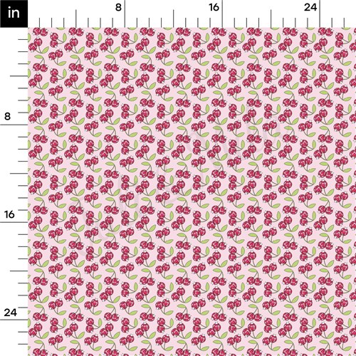 Cherry Printed Liverpool Bullet Textured Stretch Solid Strip Thick Knit Jersey Fabric