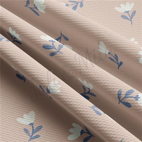 Floral Liverpool Bullet Textured Stretch Solid Strip Thick Knit Jersey Fabric