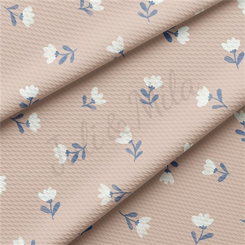 Floral Liverpool Bullet Textured Stretch Solid Strip Thick Knit Jersey Fabric