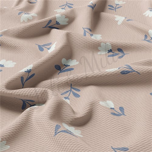Floral Liverpool Bullet Textured Stretch Solid Strip Thick Knit Jersey Fabric