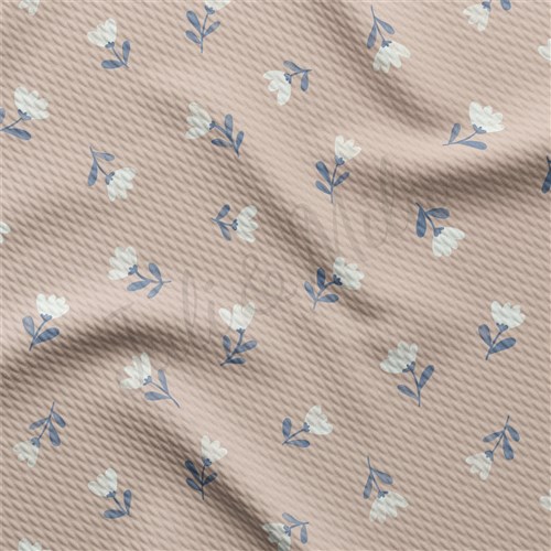 Floral Liverpool Bullet Textured Stretch Solid Strip Thick Knit Jersey Fabric
