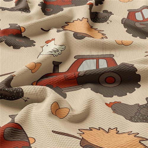 Tractor Farm Liverpool Bullet Textured Stretch Solid Strip Thick Knit Jersey Fabric